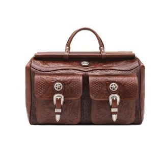 American West Oakleaf 18 Leather Travel Duffel with Front Pouches