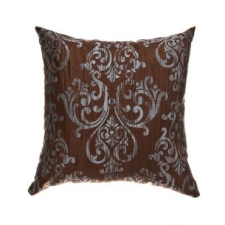 Softline Home Fashions Laura 18 Pillow in Chocolate French Blue