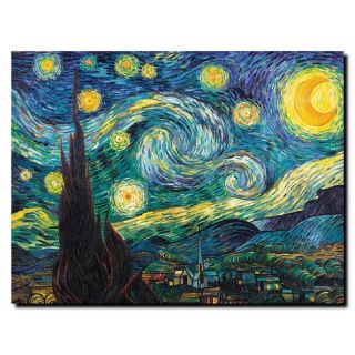 Starry Night by Vincent Van Gogh, Canvas Art   14 x 19