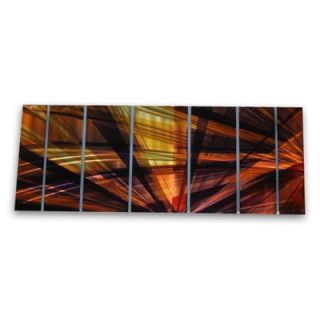  by Ash Carl Metal Wall Art in Black and Red   23.5 x 60   SWS00055