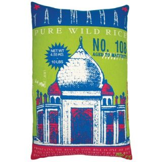 Koko Company Rice 13 x 20 Pillow with Taj Mahal Print
