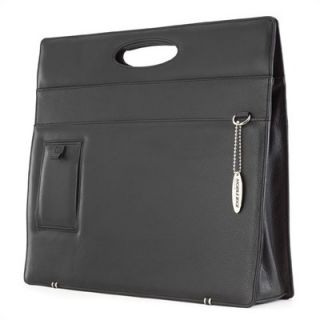 Mobile Edge Womens Full Grain Leather Briefcase in Black