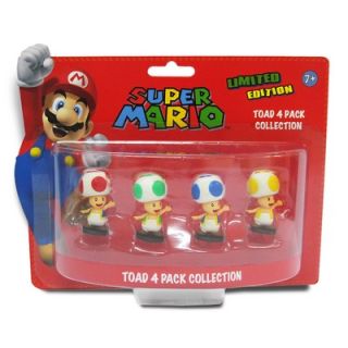 Goldie Marketing Super Mario Mini Toad Figures (Set of 4)