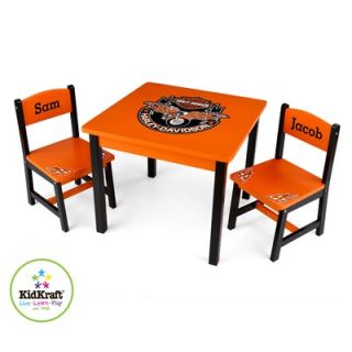 KidKraft 3 Pieces Harley Davidson Table and Chair Set (Non