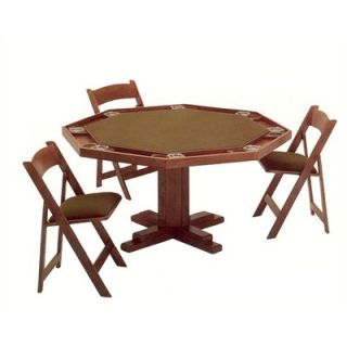 Kestell Furniture 57 Maple Pedestal Base Poker Table Set   M 86