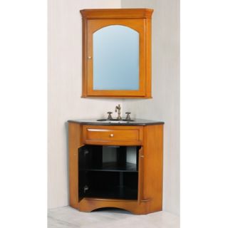  28 Bathroom Vanity Set in Bright Brown with Granite Top   GM 6122 28