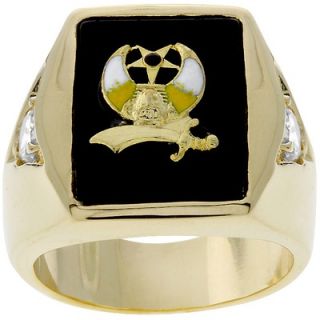 Goodin Gold Tone Nautical Theme Shriners Strong Mens Ring