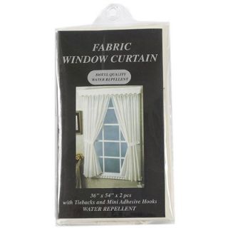Carnation Home Fashions Bathroom Fabric Window Curtain (Set of 2