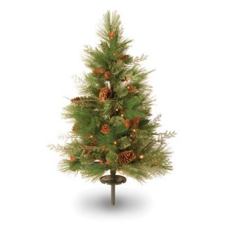 National Tree Co. White Pine Pre Lit 30 Pathway Tree with LED Lights