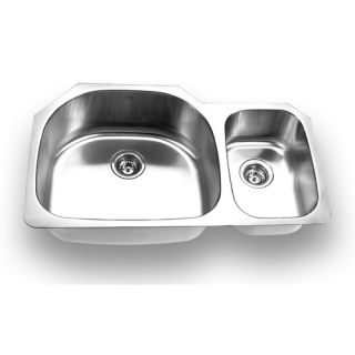 35.25 x 20.875 Stainless Steel Undermount Double Bowl Kitchen Sink