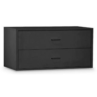 OIA Cube 30 Two Drawer Storage Cube in Black