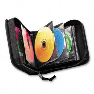 Case Logic CD/DVD Wallet Holds 32 CDs, Nylon, Black   CLGCDW32