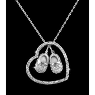 Heart n Sole 1.34 Carat Diamond Necklace in 14k White Gold