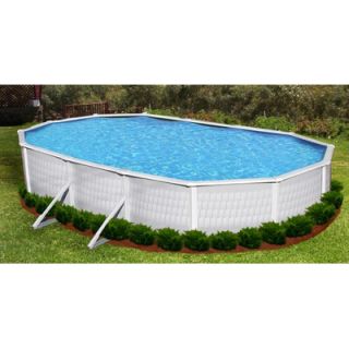 Swim Time Belize 41 Oval Above Ground Pool Package in Highland Gray