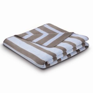 Dash and Albert Rugs Blue Awning Stripe Woven Cotton Throw   RP37