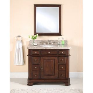  Perkin 42 Vanity with Backsplash & Matching Mirror   WF6498 42