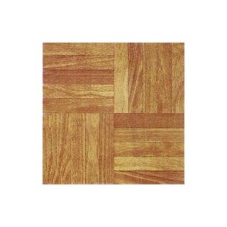  Vinyl Machine Light Wood Slats Square Floor Tile (Set of 45)
