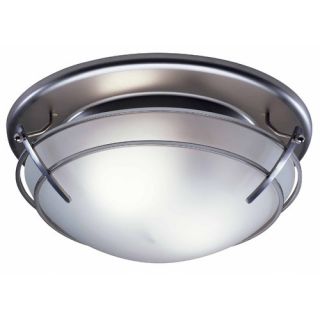 Decorative Bathroom Fan and Light with Glass Globe in Satin Nickel