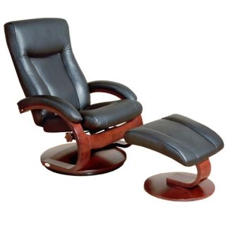 Oslo 54 Series Leather Ergonomic Recliner and Ottoman