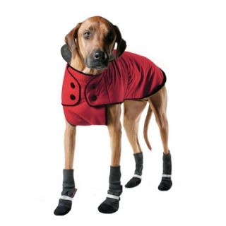 Muttluks Belted Dog Coat in Red