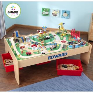 Personalized Waterfall Mountain Train Set and Table