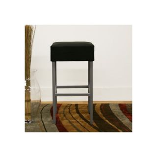 Baxton Studio Andante Faux Leather Counter Stool in Black