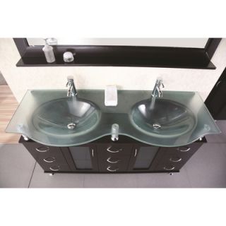 Design Element Redondo 61 Double Sink Vanity Set in Espresso