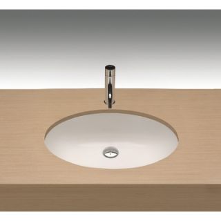 Bissonnet Egeo Porcelain Undermount Bathroom Sink with Overflow
