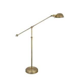 Fangio Swing Arm Floor Lamp in Antique Brass   66AB 616