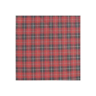 Patch Magic Red and Black Plaid White Lines Bed Curtain