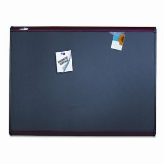  + Magnetic Fabric Bulletin Board, 72 x 48, Mahogany Frame