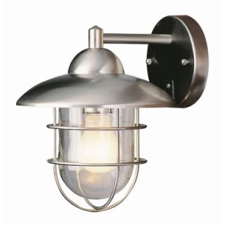 TransGlobe Lighting Outdoor Wall Lantern in Stainless Steel   4370