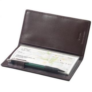 Winn International Cowhide Nappa Leather Simplified Checkbook
