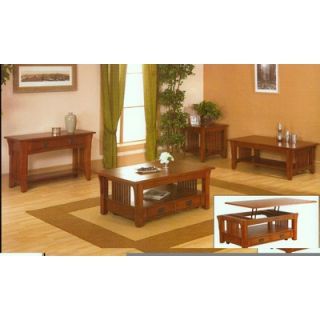 Alpine Furniture Mission Style Coffee Table Set