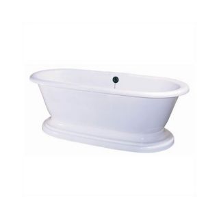 72 Dual Acrylic Bath Tub on Plinth with Rim Holes