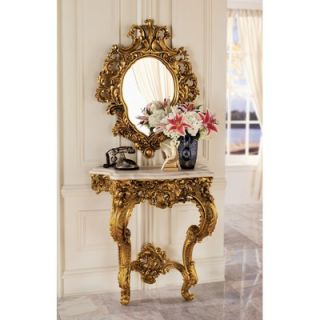 Design Toscano Madame Antoinette Wall Console Table and Salon Mirror