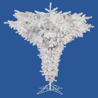 Crystal White 7.5 Upside Down Artificial Christmas Tree with Multi
