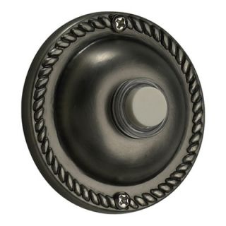  Traditional Round Door Chime Button in Antique Silver   7 305 92