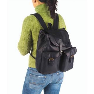 Clava Leather Vachetta Drawstring Backpack in Tan