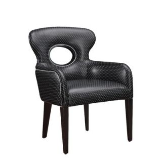 Gails Accents Maria Croco Arm Chair in Distressed Black   90 006CHR