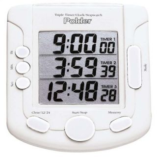 Polder Triple Digital Kitchen Timer/Clock   891 90
