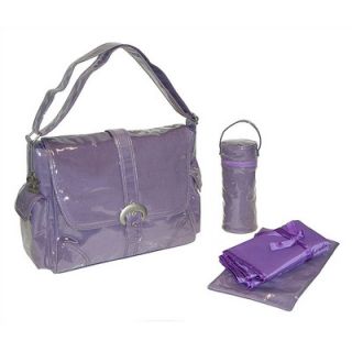 Kalencom Laminated Buckle Diaper Bag in Purple Corduroy   0 88161