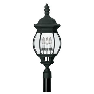 Sea Gull Lighting 3 Light Outdoor Post Lantern in Black   82201 12