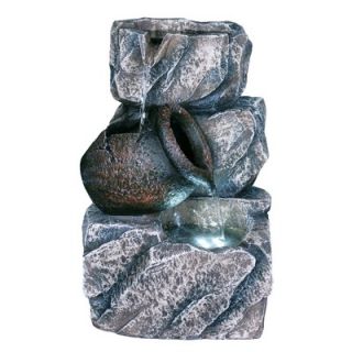 Alpine Rock Resin Fountain with Tiering Jar and