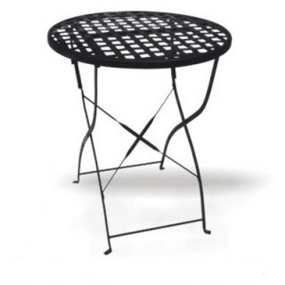 DC America Round Wrought Iron Folding Dining Table with Mesh Top