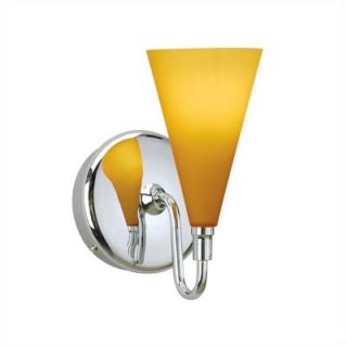 WAC Cased Glass Cone Wall Sconce in Amber