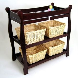 Badger Basket Cherry Sleigh Style Changing Table   02232/0005X