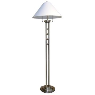 ORE Metal Floor Lamp in Silvertone