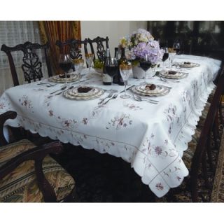 Violet Linen Treasure Lace Tablecloth in Ivory   Treasure 3101 IV