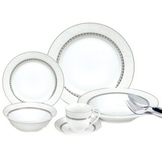 Lorren Home Trends 24 Piece Porcelain Dinnerware Set